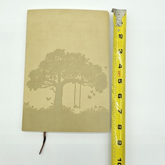 Tree of Life Faux Leather Journal Bamboo Pen Inspirational Bookmark Set Tan - Picture 9 of 12